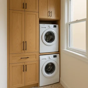 ארון שירות בהתאמה אישית – דגם לונדרי ווד
