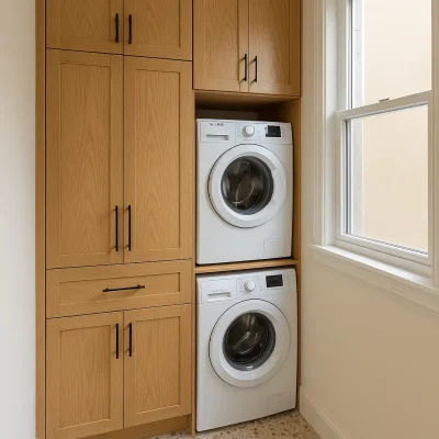 ארון שירות בהתאמה אישית - דגם לונדרי ווד