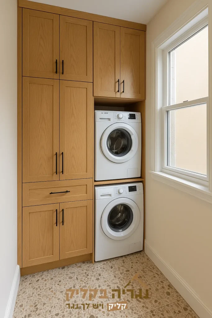 ארון שירות בהתאמה אישית – דגם לונדרי ווד