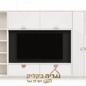 ספריית טלוויזיה בהתאמה אישית – דגם סטרייפ מודרן