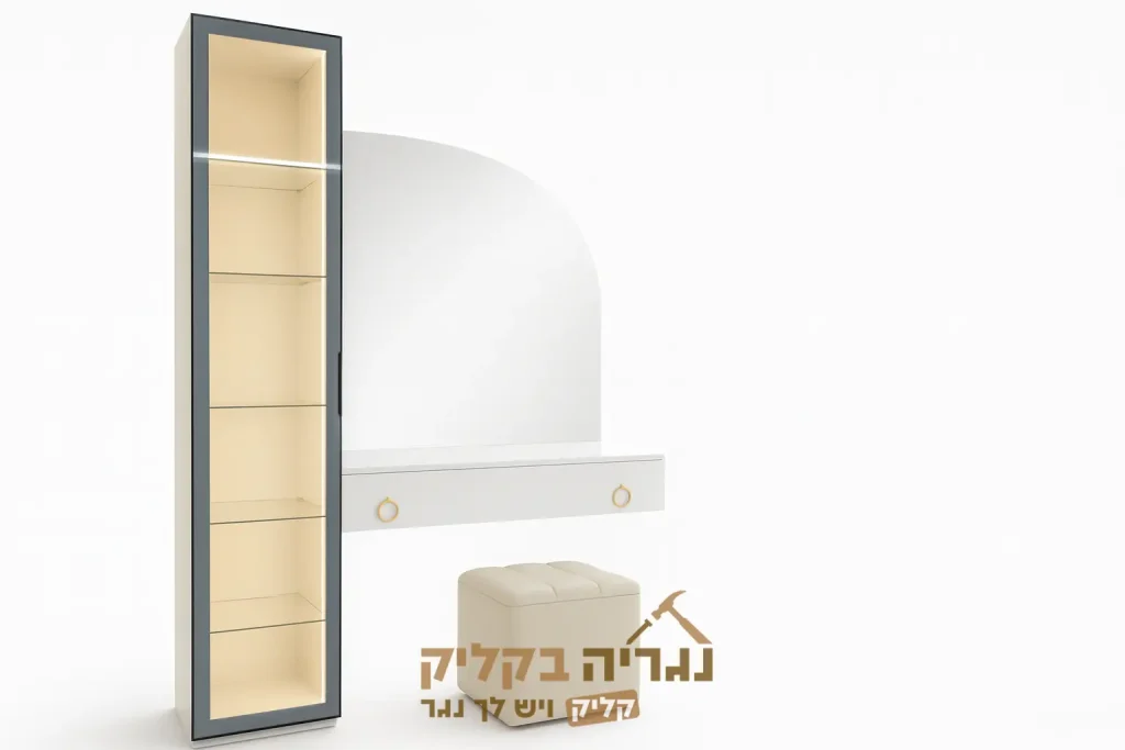 קונסולה צפה עם מראה וארון