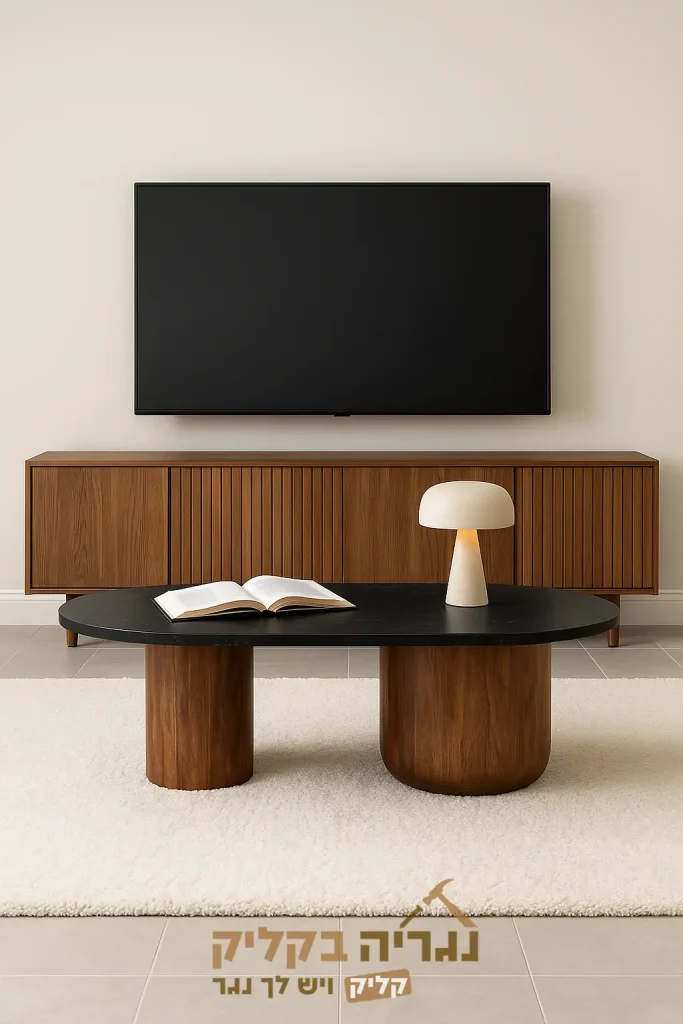 שולחן סלון בהתאמה אישית – דגם נואר אגוז