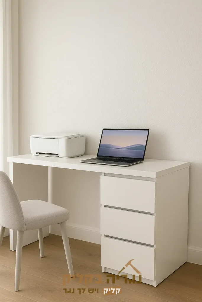 שולחן עבודה בהתאמה אישית – דגם נובו וויט