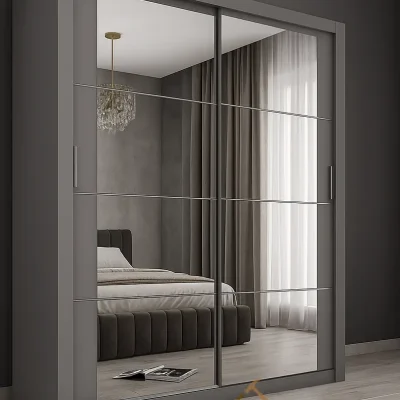 ארון הזזה יוקרתי עם מראות בהתאמה אישית - דגם ליון