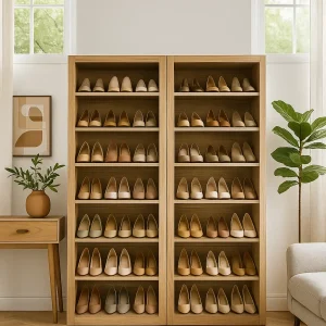 ארון נעליים מעץ טבעי – דגם סיינה