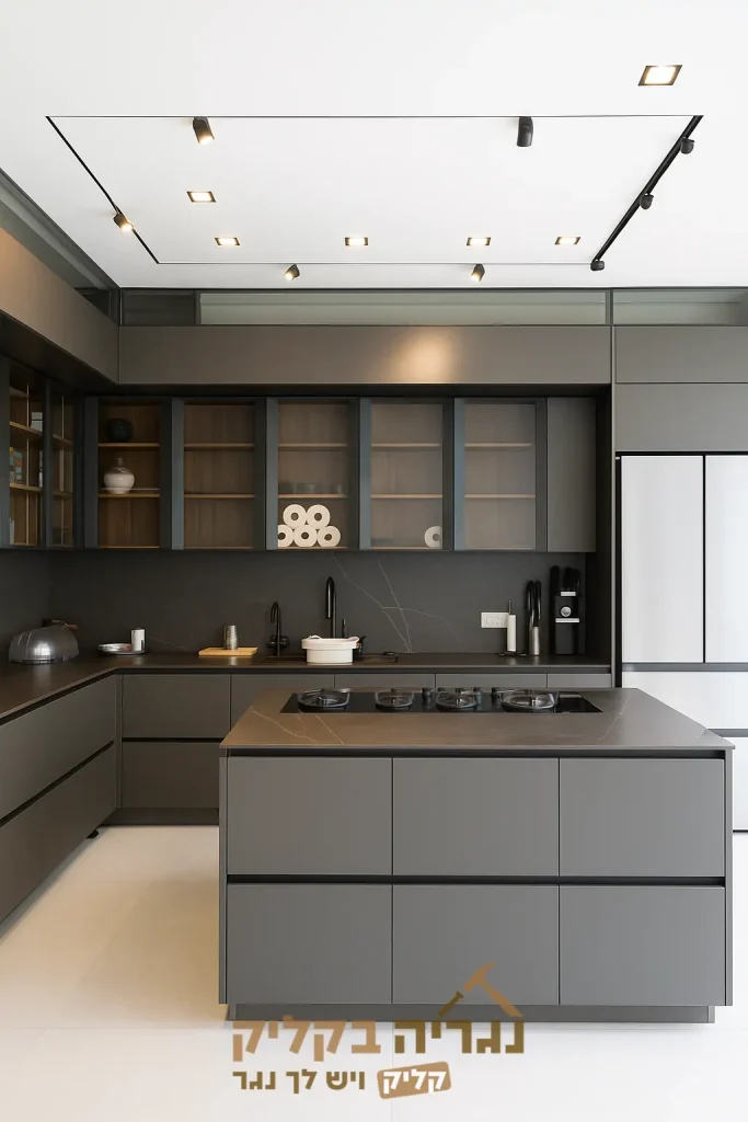 מטבח יוקרתי בעיצוב מודרני בהתאמה אישית – דגם גרניט