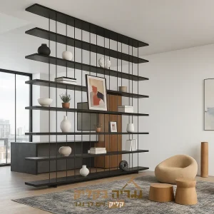 ספרייה תלויה מהתקרה בהתאמה אישית – דגם אורבן ליין