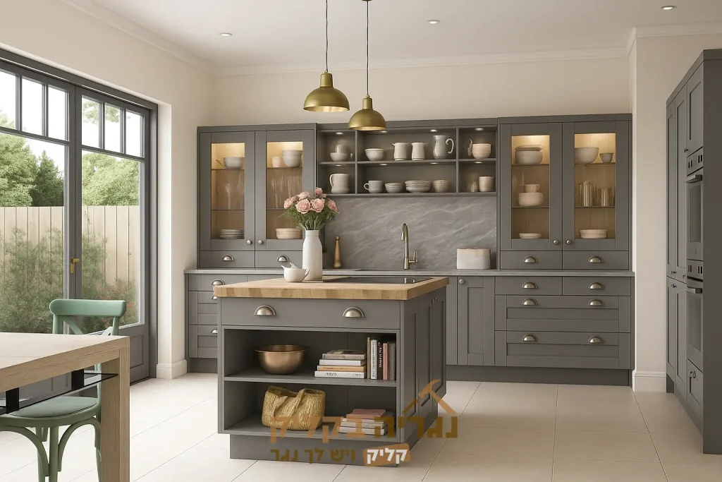 מטבח בהתאמה אישית – דגם הילה גריי