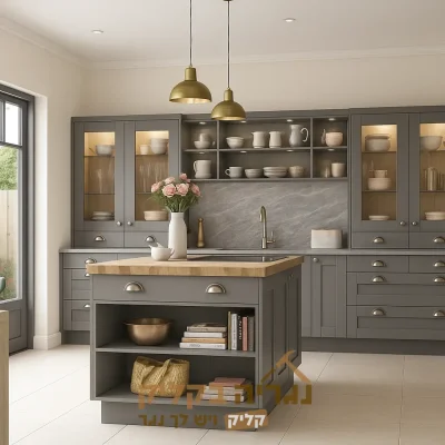 מטבח בהתאמה אישית - דגם הילה גריי