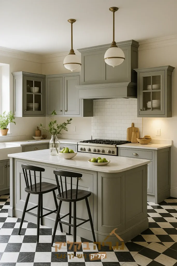 מטבח קלאסי מודרני בהתאמה אישית - דגם וינצי