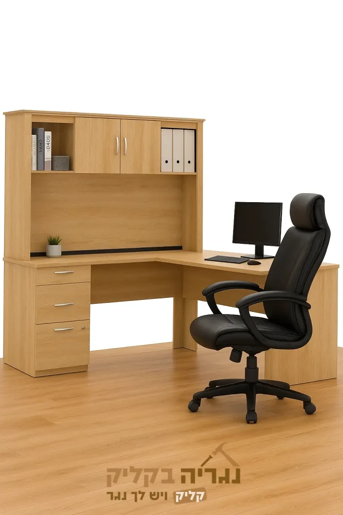 שולחן עבודה פינתי בהתאמה אישית – דגם אדן