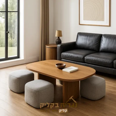 שולחן סלון עם שרפרפים בהתאמה אישית - דגם אוסלו