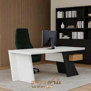 שולחן מנהלים יוקרתי בעיצוב מודרני – דגם פרימיום לבן