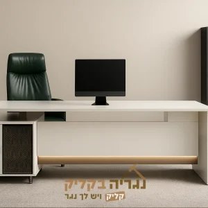 שולחן מנהלים עם מגירות וארון צד – דגם אליט