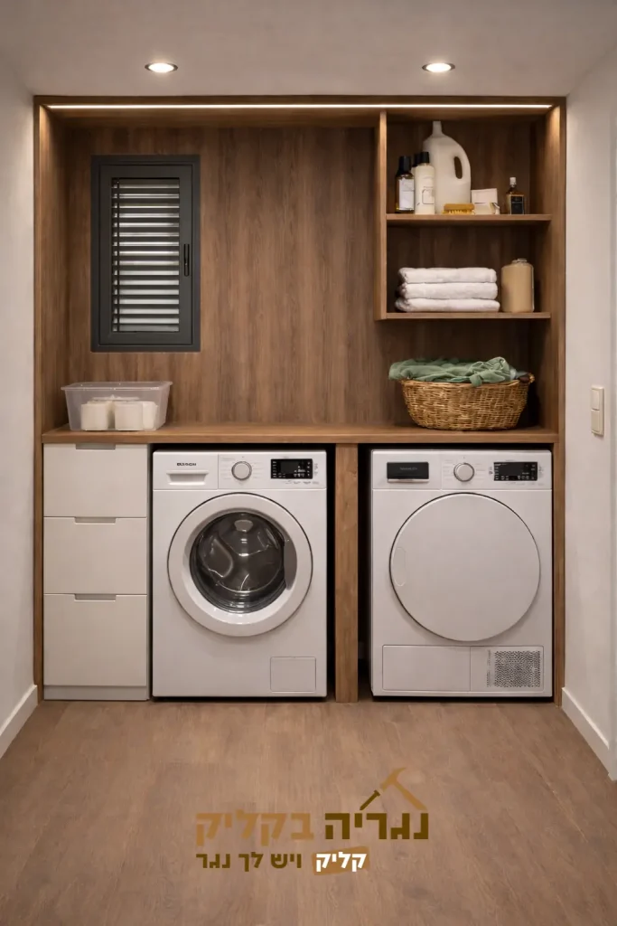 ארון כביסה בהתאמה אישית - דגם דואו יוקרתית