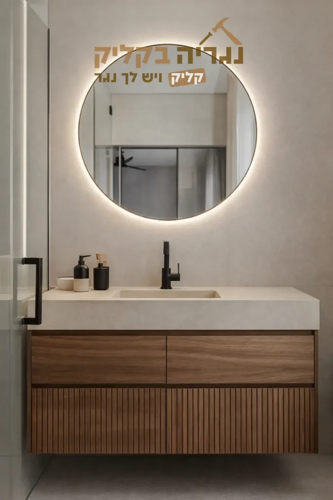 ארון אמבטיה אגוז יוקרתי