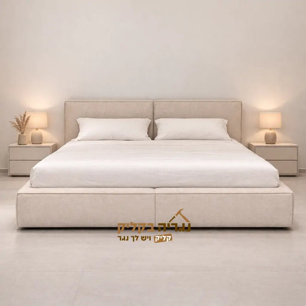 מיטה יהודית מרופדת דגם רוגע קלאסי