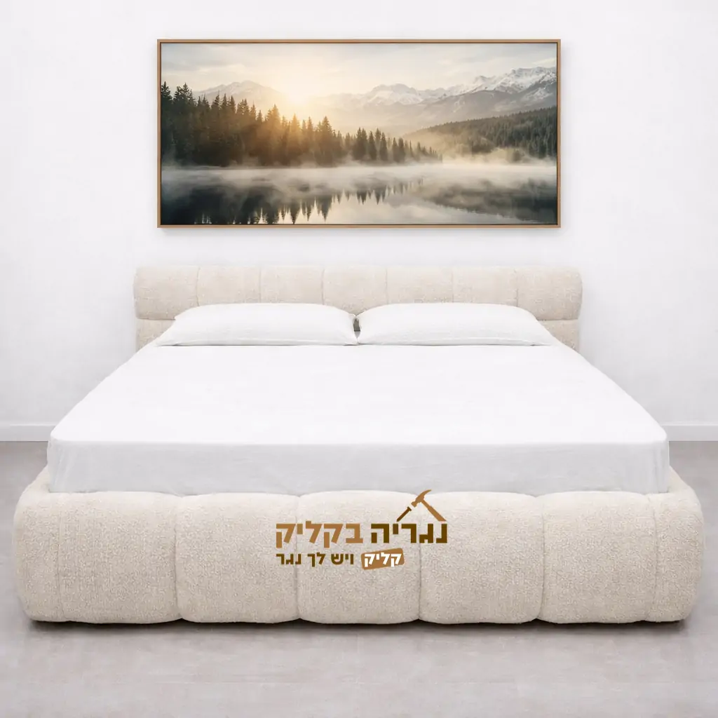 מיטה מרופדת דגם אור בוקלה יוקרתי