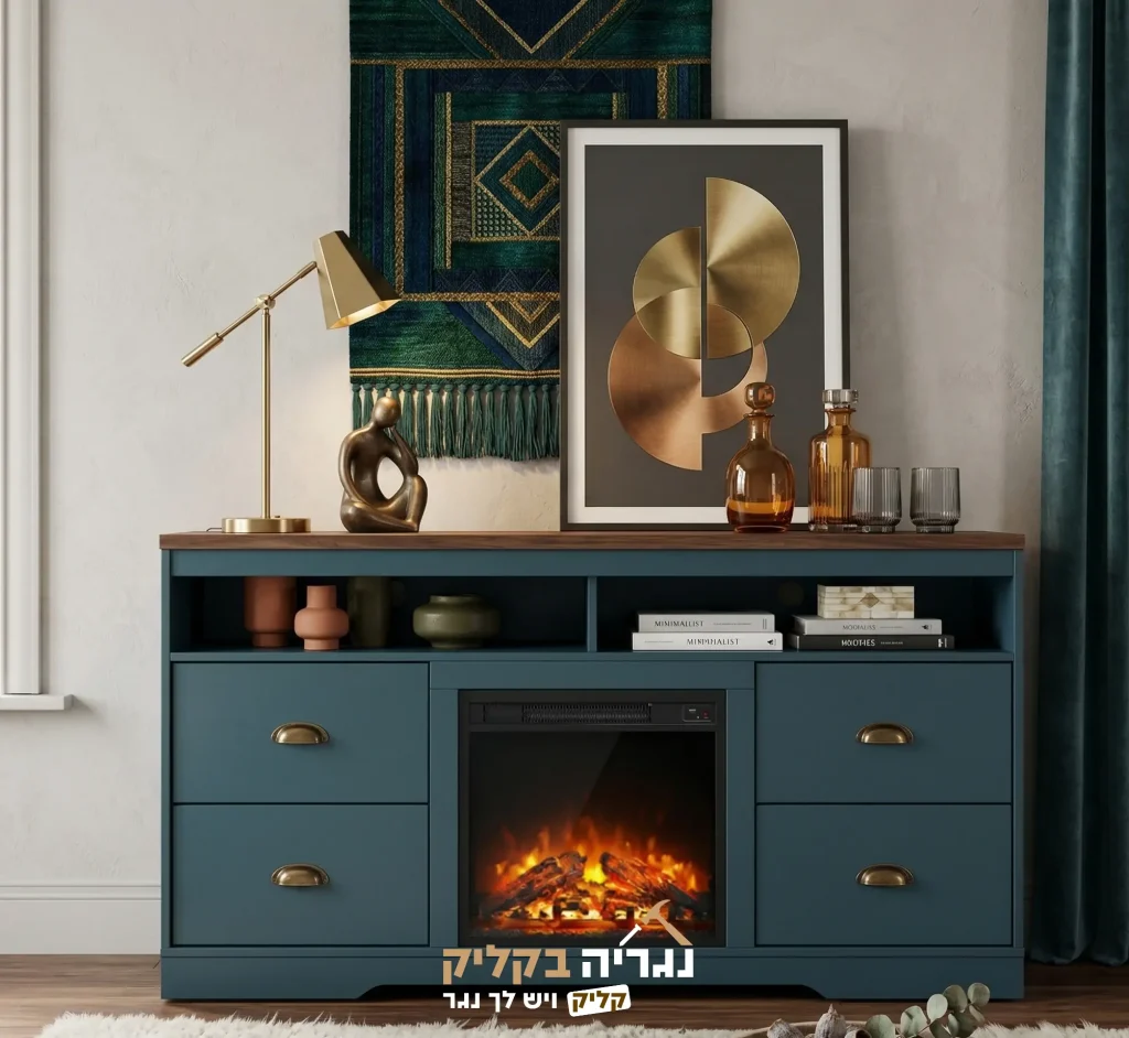 מזנון יוקרתי עם קמין מובנה